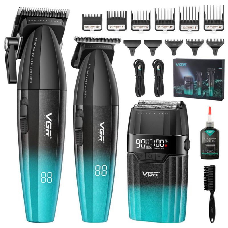 Kit de corte de cabello VGR 640S3 3 en 1 inalámbrico 9000 RPM