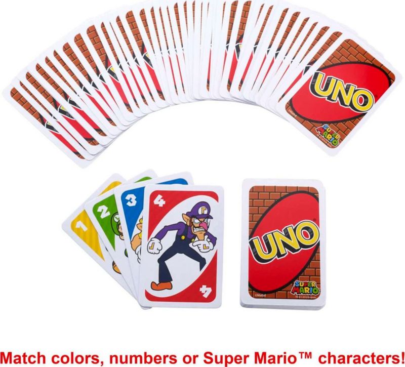 Juego de cartas Mattel Games UNO Super Mario 112 Cards Kids 7+