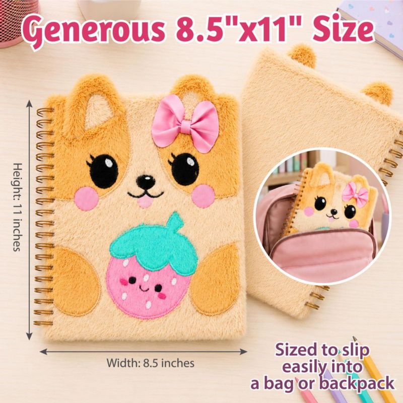 Cuaderno de espiral VOTUM Kawaii Puppy 8.5x11 100 hojas