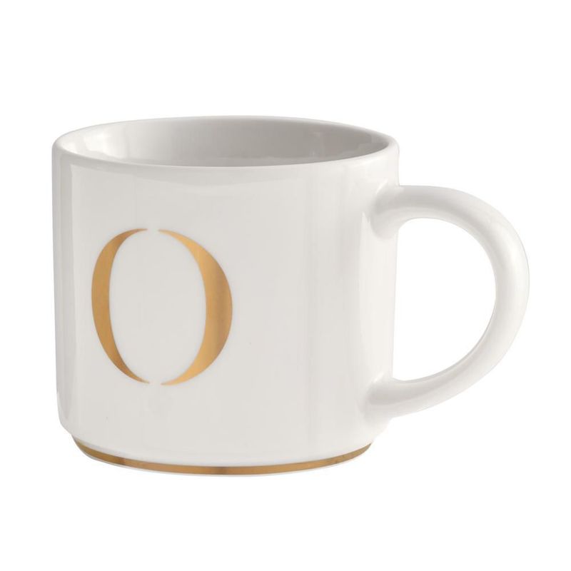 Taza luckyly 500ml térmica iniciales letras a - z marla blanca