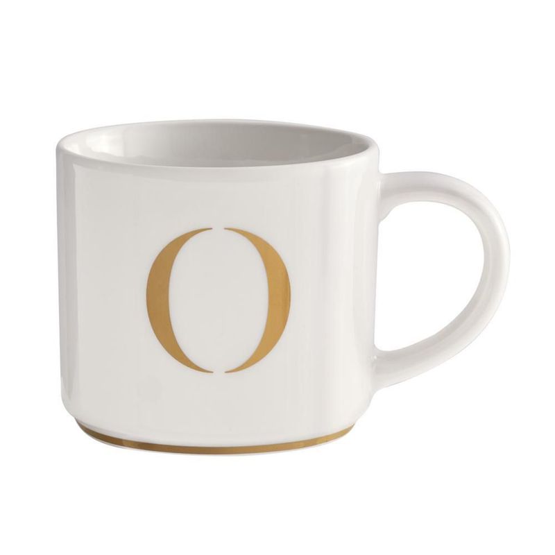 Taza luckyly 500ml térmica iniciales letras a - z marla blanca