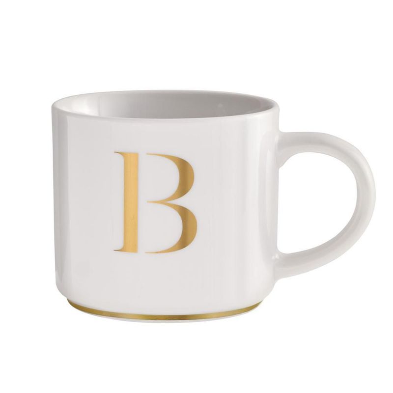 Taza luckyly 500ml térmica iniciales letras a - z marla blanca