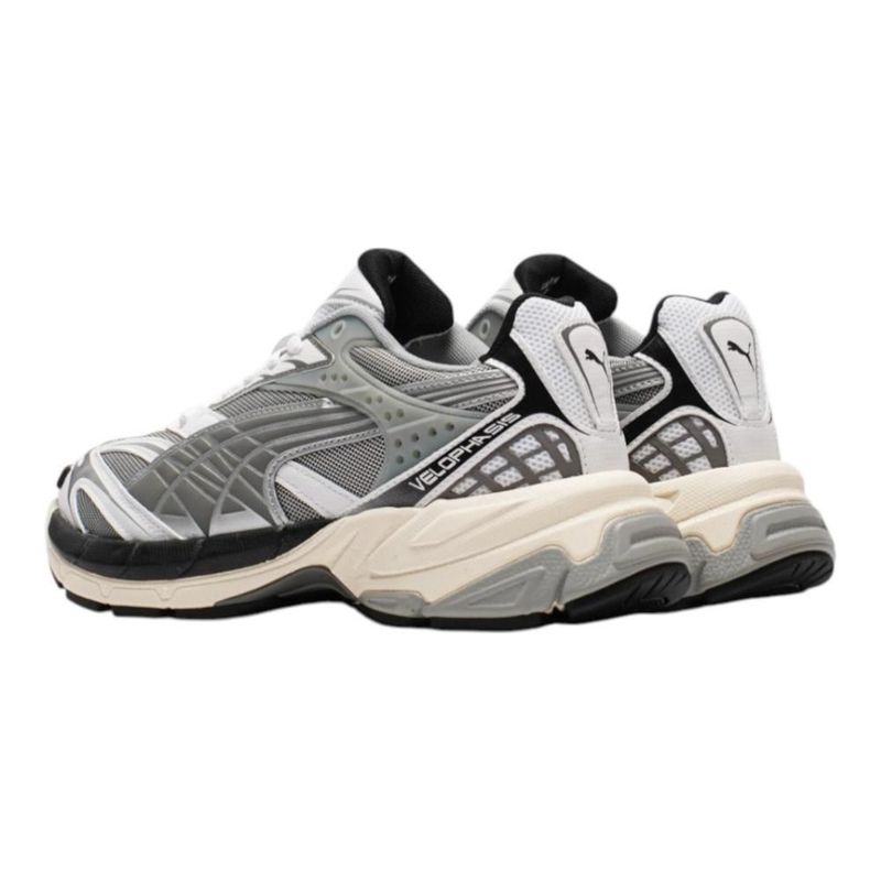 Tenis puma mujer velophasis gris running retro