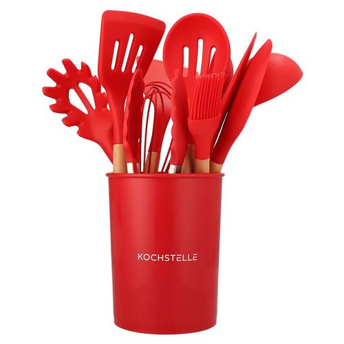 Set De Utensilios De Cocina Kochstelle 12 Pzs Color Rojo