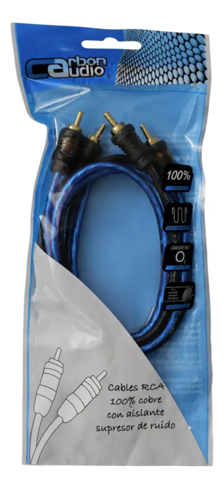 Paquete 20 Cables De Interconexión CA-RC10001PR RCA 2 Canales Cobre Estañado Carbon Audio