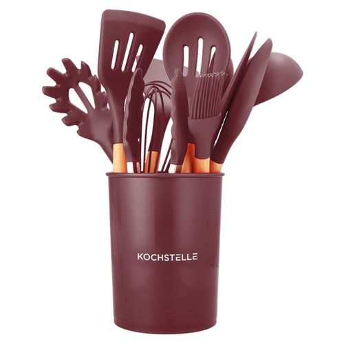 Set De Utensilios De Cocina Kochstelle 12 Pzs Color Vino