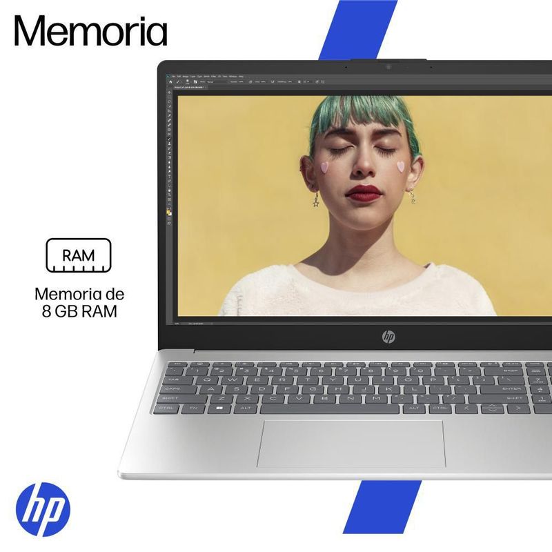 Laptop HP 15-fc0287la AMD Ryzen7 8GB RAM 512 GB SSD Plata