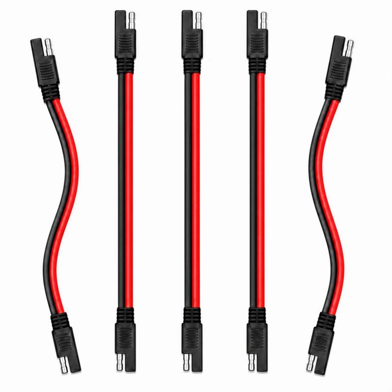 Conector SAE FLAPRV Paquete de 5 unidades 12 V 2 pines 30 cm