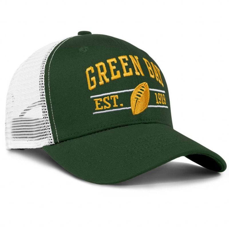 Gorra Snapback Kneenow Green Bay verde con bordado de algodón