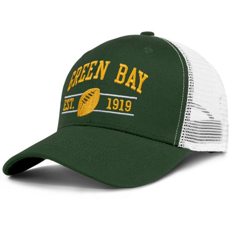 Gorra Snapback Kneenow Green Bay verde con bordado de algodón