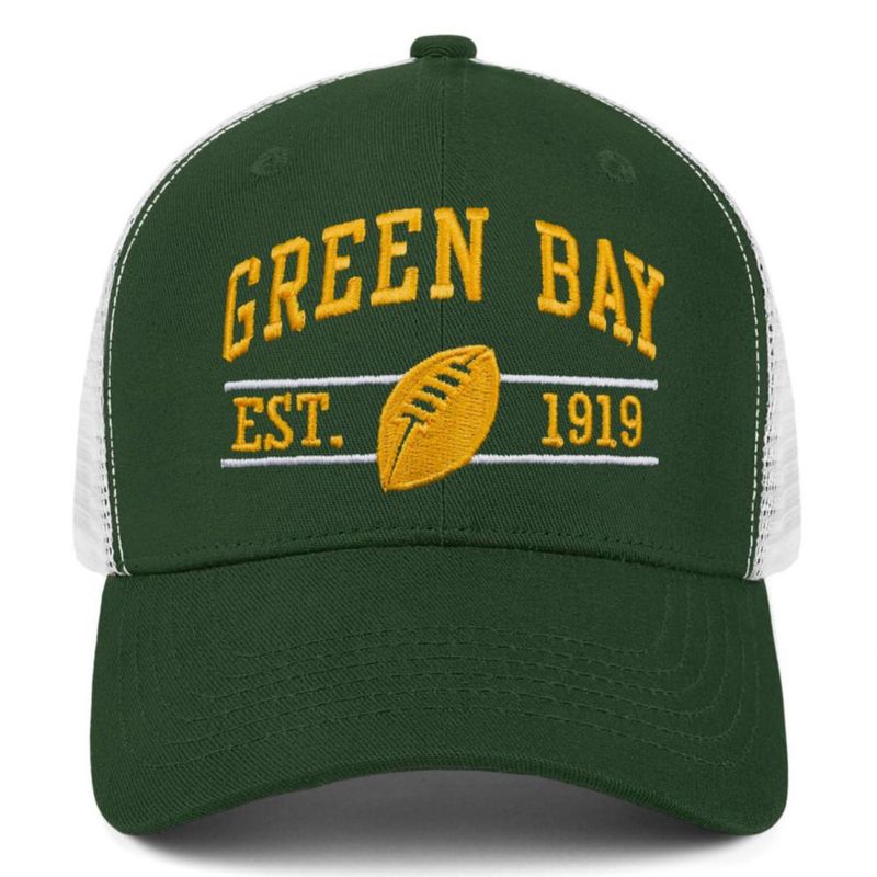 Gorra Snapback Kneenow Green Bay verde con bordado de algodón