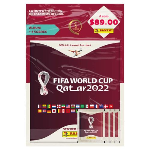 Álbum Panini Fifa World Cup Qatar 2022 más 4 Sobres