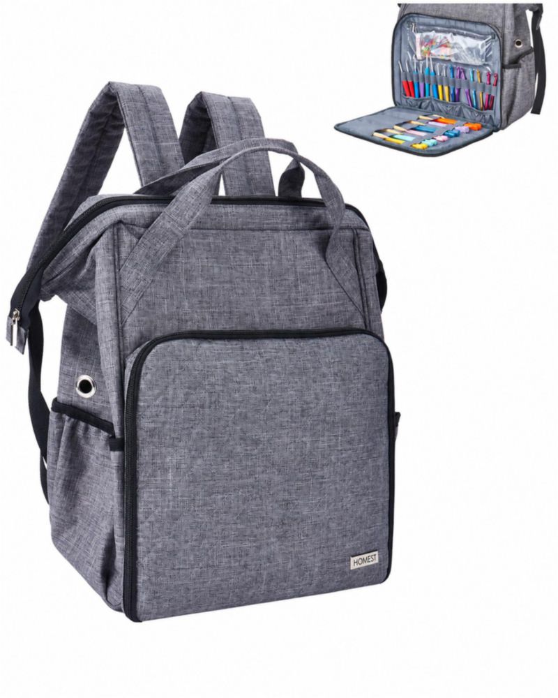 Bolsa de crochet HOMEST para almacenar ovillos y accesorios de tejido