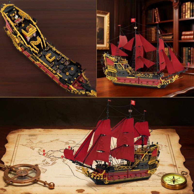 Set de Bloques de Construcción Reobrix Barco Pirata - 5666 Piezas