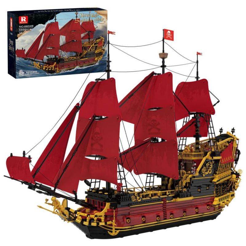 Set de Bloques de Construcción Reobrix Barco Pirata - 5666 Piezas