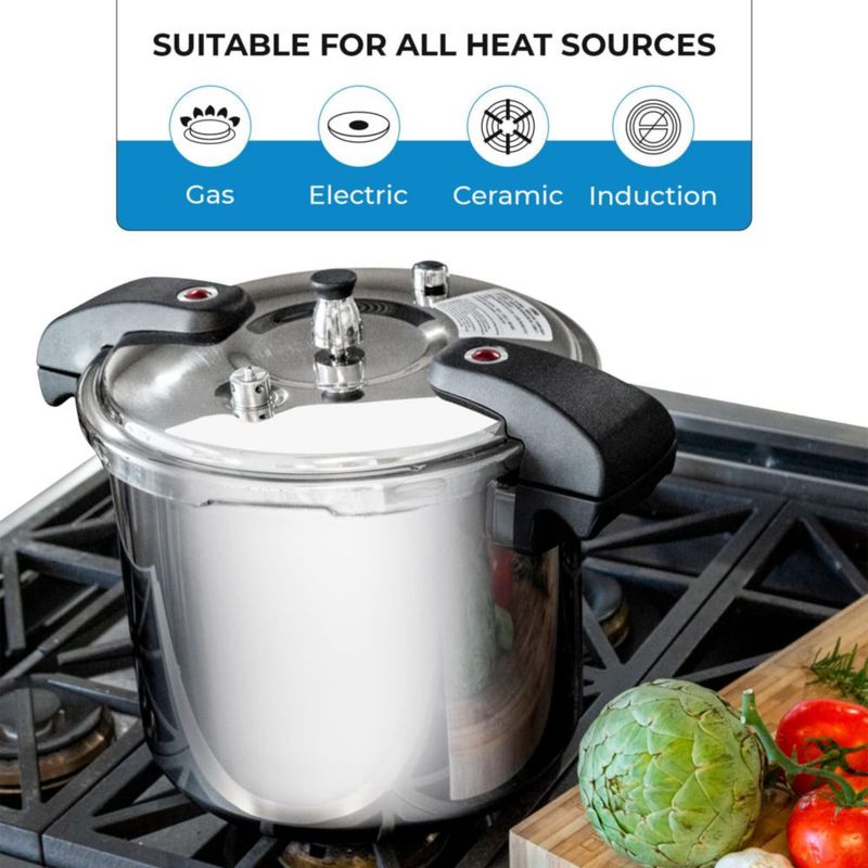 Olla a presión BUFFALO 14 L de acero inoxidable