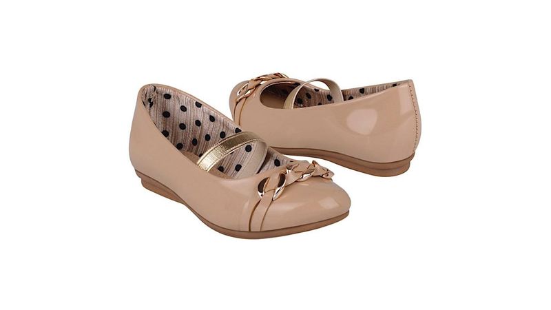Zapatos niña beige online charol