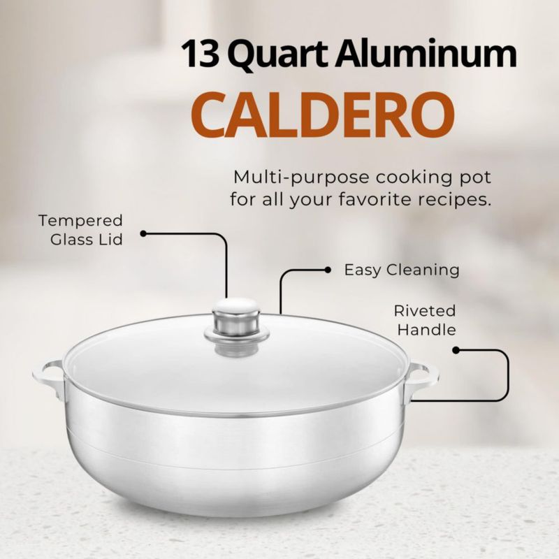 Cacerola Alpine Cuisine 41 cm Aluminio Antiadherente Plateada