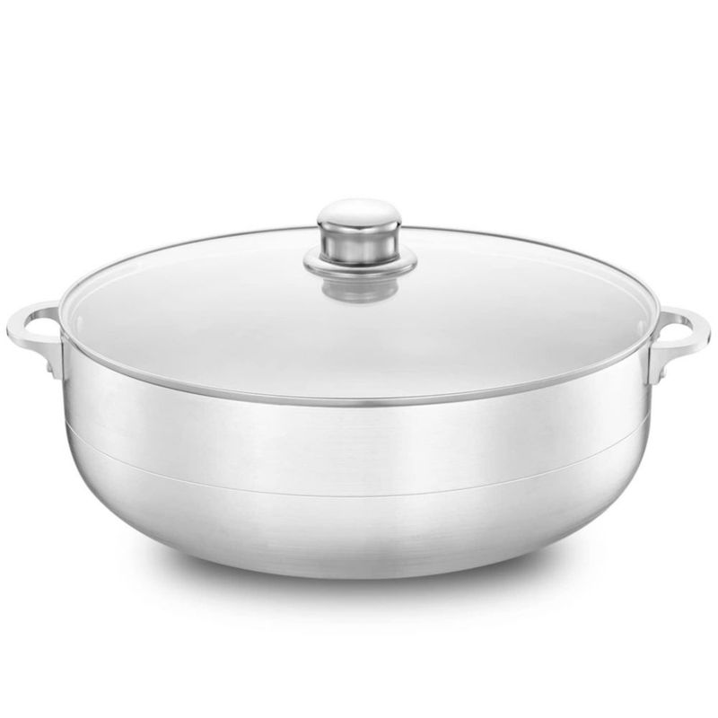 Cacerola Alpine Cuisine 41 cm Aluminio Antiadherente Plateada