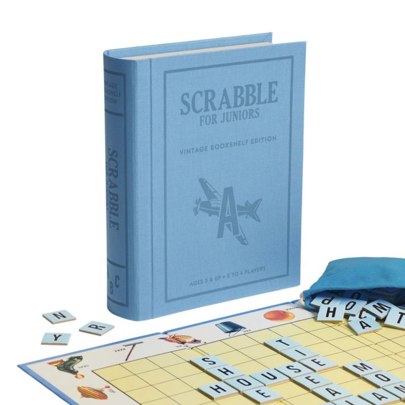 Juego de mesa WS Game Company Scrabble para niños – Edición vintage de estantería