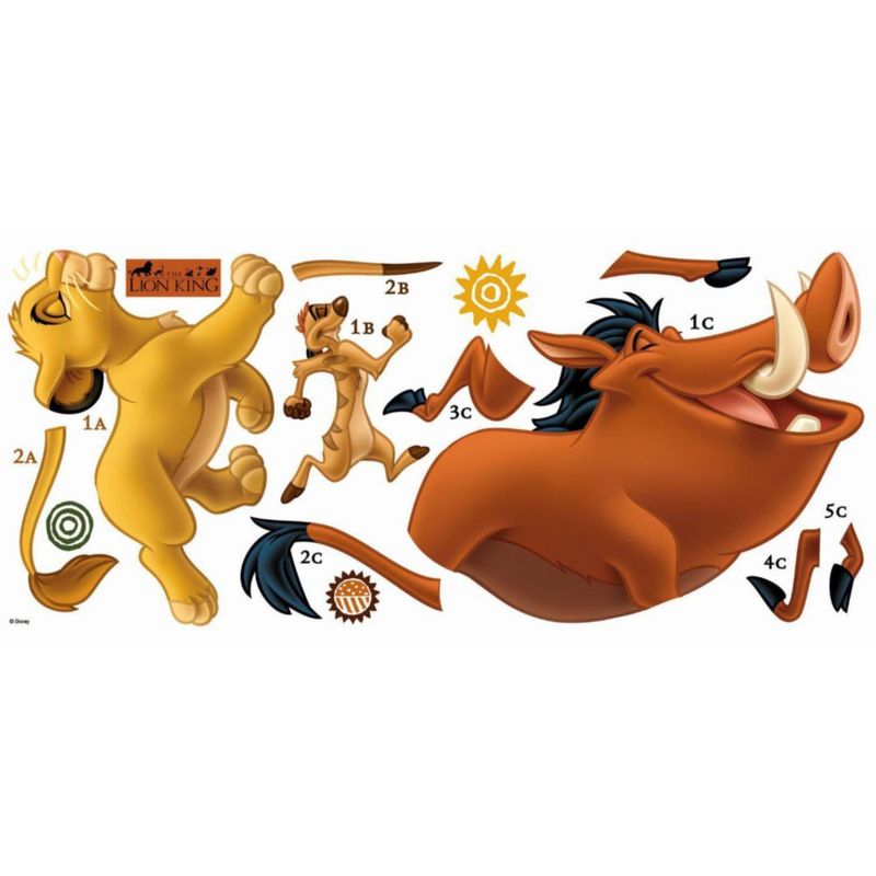 Vinilos decorativos de pared gigantes RoomMates Disney El Rey León - Pega y despega