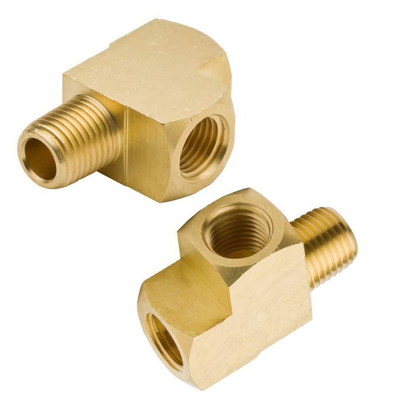 Conexión en T de latón 1/8" NPT Legines (2 unidades)