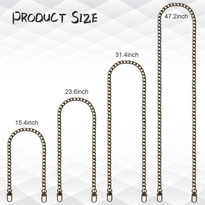 Juego de 4 cadenas para bolso RAPUDA 39 cm/60 cm/80 cm/120 cm Bronce