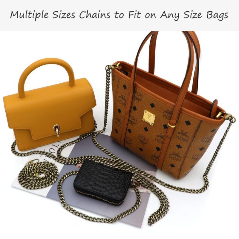 Juego de 4 cadenas para bolso RAPUDA 39 cm/60 cm/80 cm/120 cm Bronce