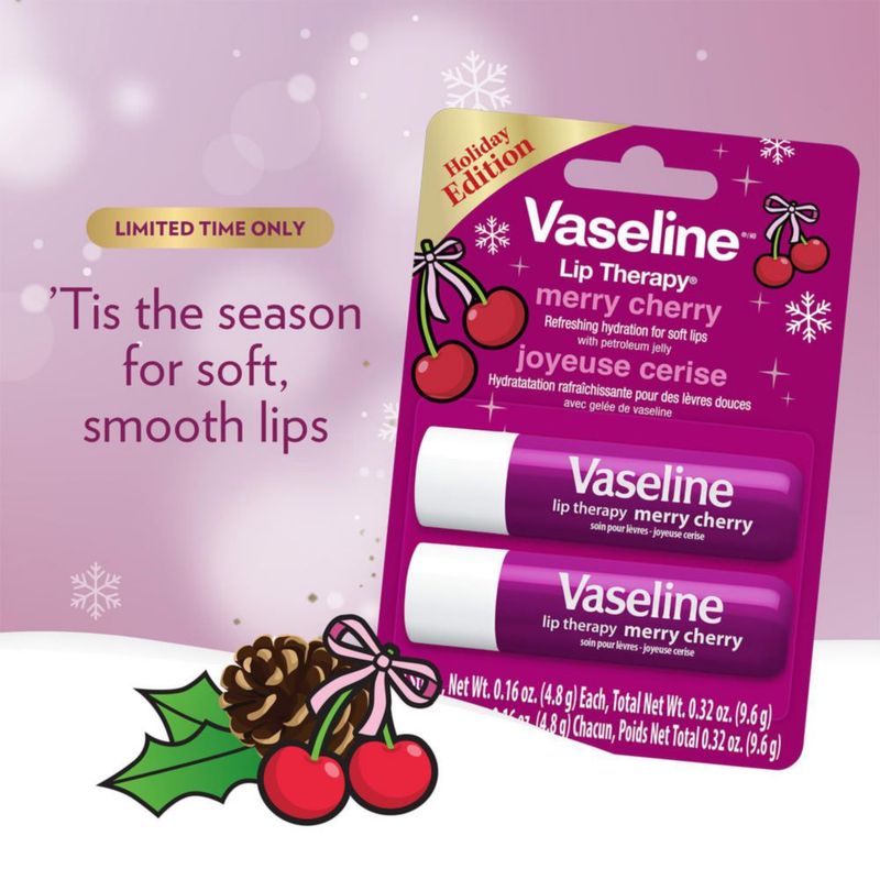 Bálsamo labial Vaseline Merry Cherry 24 barras 0.32 oz
