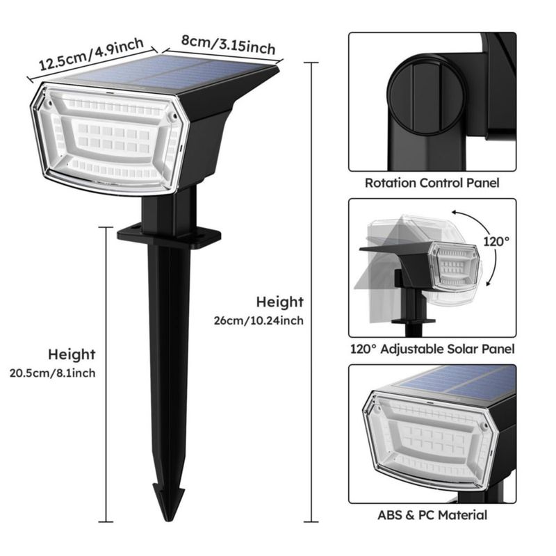 Luces Solares TECKNET RGB Pack de 4 para Exterior y Paisajismo