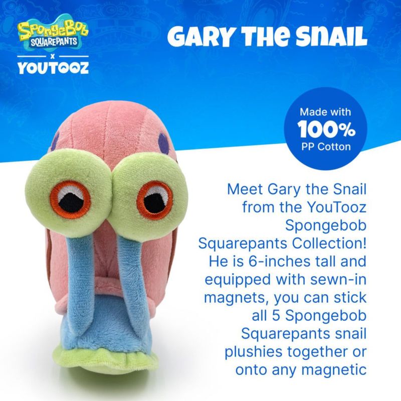 Peluche Youtooz Gary el Caracol 15 cm Magnético y Suave