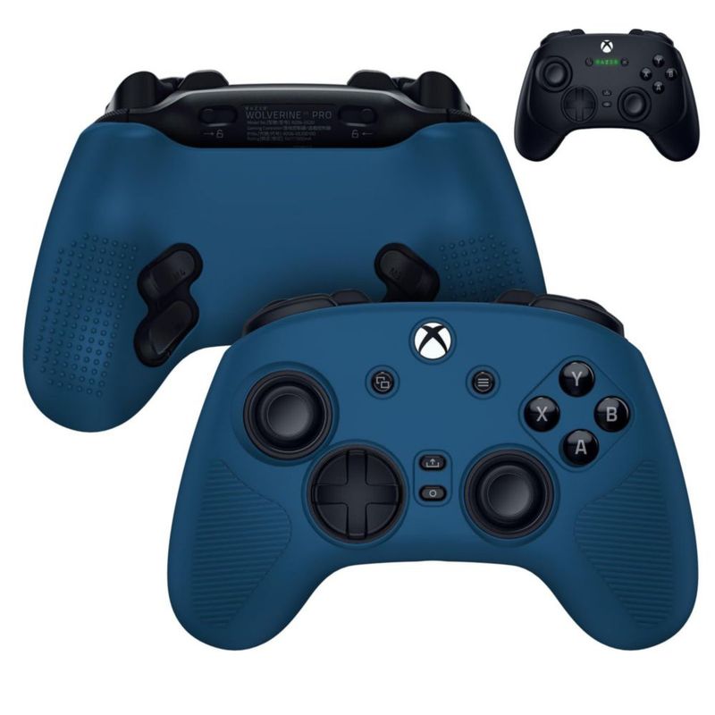 Capa de silicona para controlador Wacanc Razer Wolverine V3 Pro Azul