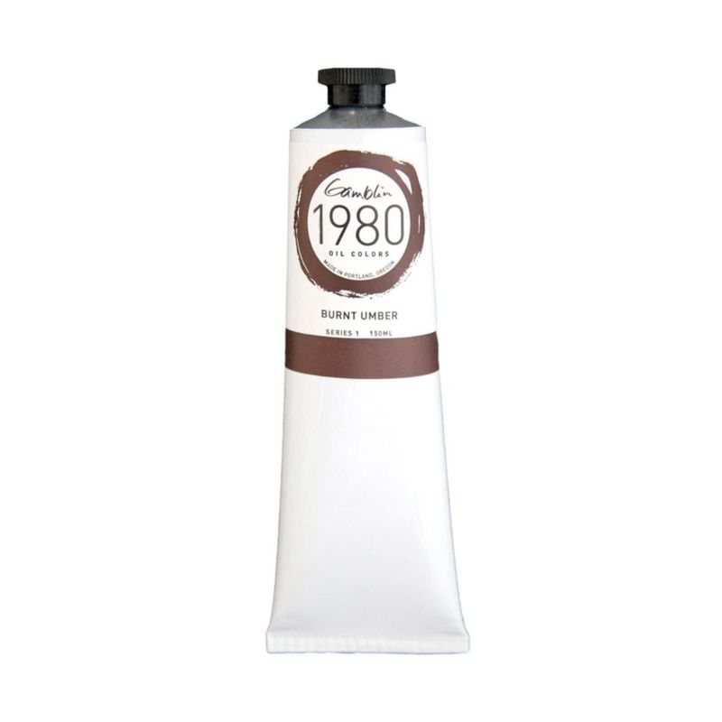 Pintura al óleo Gamblin 1980 Marrón Quemado 150 ml