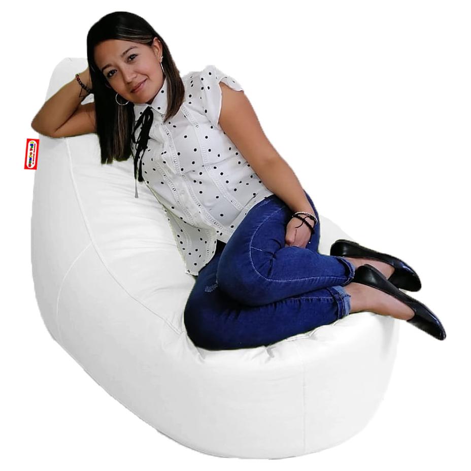 Sillon Puff Mundo Puff Esfera Blanco