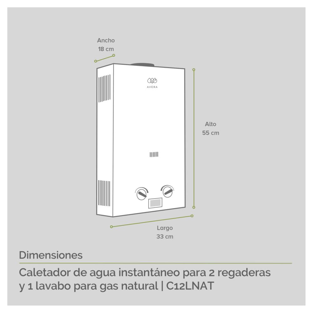 Calentador De Agua 2.5 Servicios Usa Gas Natural AVERA C12LNAT ...