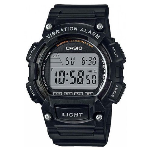 RELOJ CASIO HOMBRE NEGRO VIBRATION ALARM W736H1AVCF