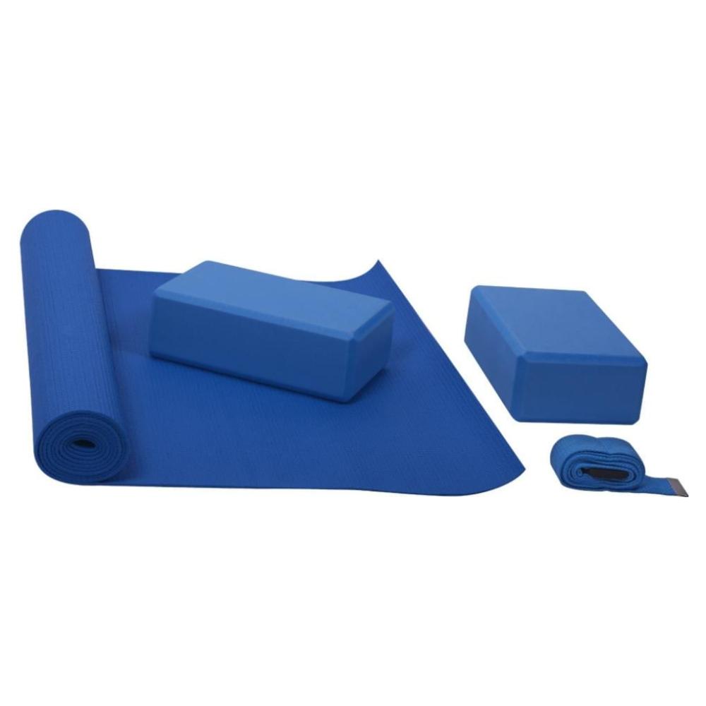  POWRX Tapete de yoga TPE con bolsa, tapete de ejercicio para  entrenamiento, tapete de yoga grande antideslizante para mujeres, 68 x 24  pulgadas, azul, 0.2 pulgadas de grosor : Deportes y