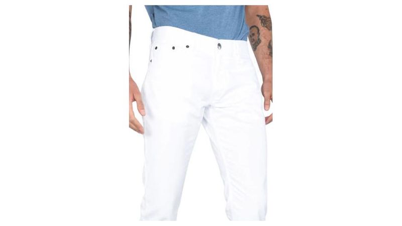 Pantalon Oggi Jeans Mujer Blanco Gabardina-stretch Chinos-sk