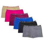 Paquete De 6 Boxer Largo Para Mujer Bloomer Tatys Fashion - Incluye 6  Diferentes Colores