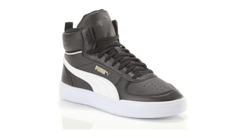 Puma. Calzado blanco y negro hombre. Zapatillas blancas de piel.