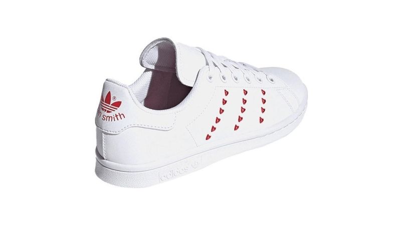 adidas stan smith blanco y rojo