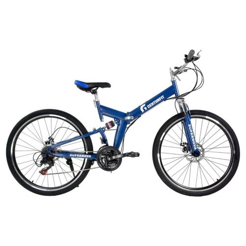 Bicicleta de Montaña Plegable R26 Freno de Disco 21 Vel Azul