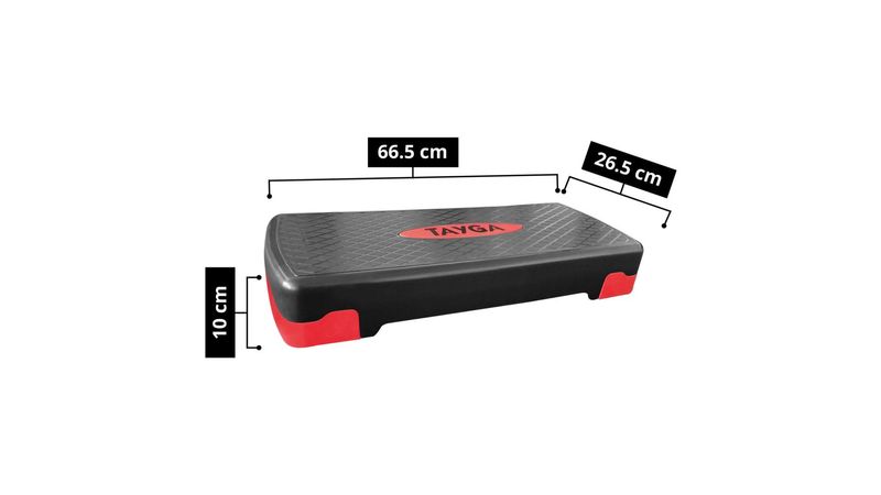 Banco Step Aerobics Rojo Antideslizante Tayga