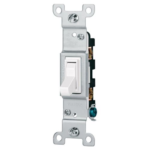 Interruptor vertical de palanca, Standard, blanco, Volteck