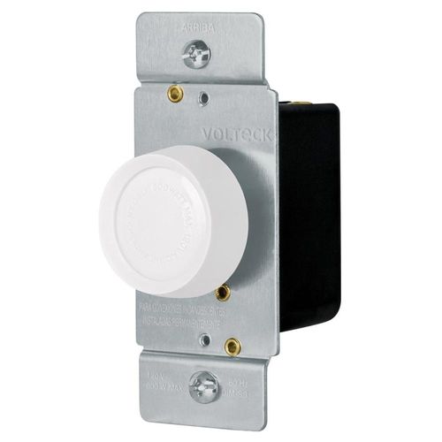 Atenuador de luz giratorio, Standard, blanco, Volteck