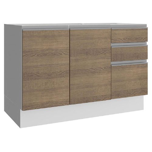 Mueble De Cocina Madesa 3 Cajones 2 Puertas 120 Cm Marron