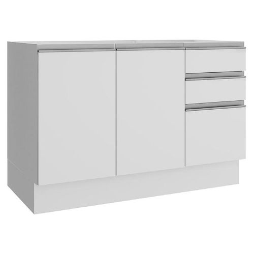 Mueble De Cocina Madesa 3 Cajones 2 Puertas 120 Cm Blanco