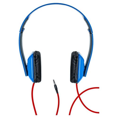 Audífonos Mitzu MH5028BL Diadema Azul Plegables Aislantes