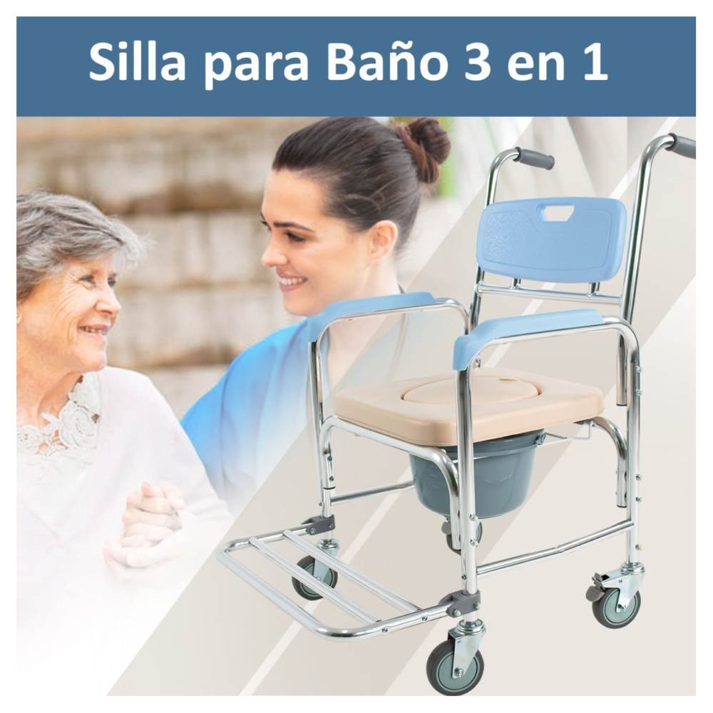 Silla De Baño Para Discapacitados 3 En 1/ Silla Ducha/ Cómodo