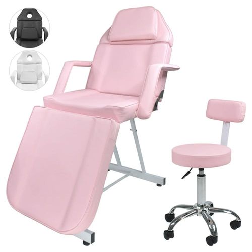 Silla Faciales Reclinable Sillon Cama Masaje Spa Profesional Rosa